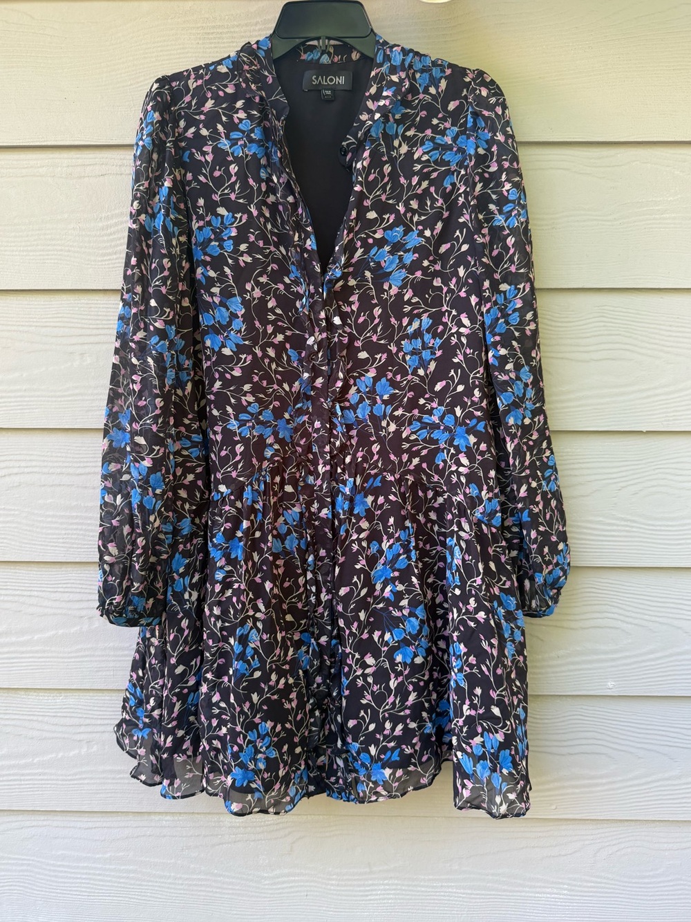 Saloni Tilly floral silk mini dress